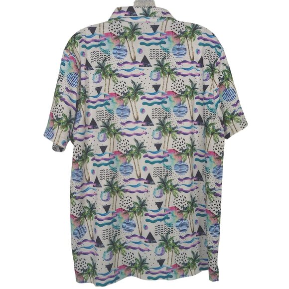 Golf Gods Polo multicolored Men's Polo Top Size L Tropical Abstract Modern Golf - Picture 3 of 13
